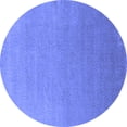 thumbnail image 1 of Ahgly Company Indoor Round Solid Blue Modern Area Rugs, 6' Round, 1 of 4