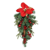 Hwkond Garland for Christmas Decorations Christmas Cranberry Fruit Upside Down Tree Home Decoration Pendant Garland Door Hanger