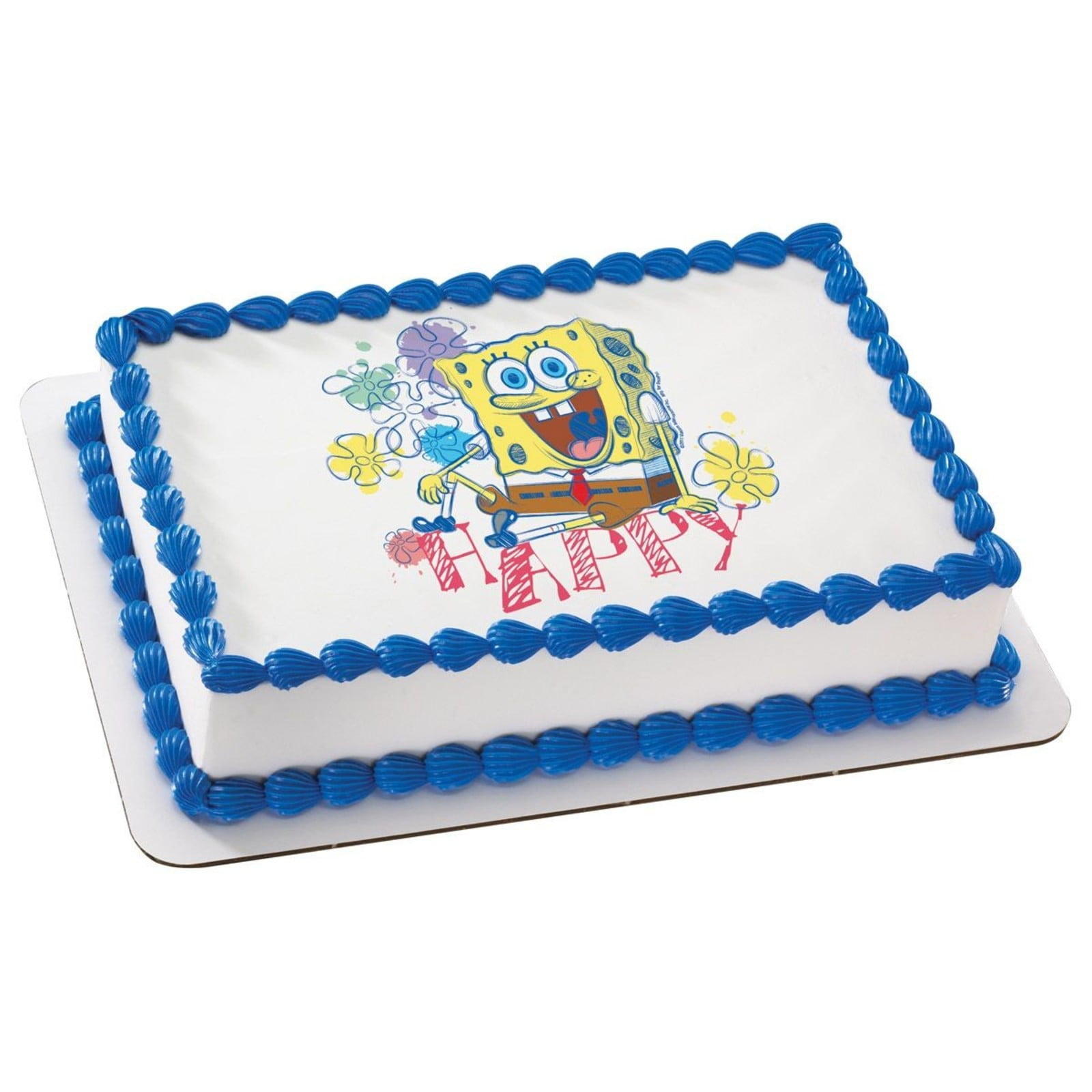SpongeBob Quarter Sheet Edible Cake Topper (Each) - Party ...