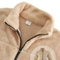 thumbnail image 6 of Yusimy Men's Polar Fleece Coat Solid Color Zip-Up Stand Collar Long Sleeve Outdoor Jacket, 6 of 6