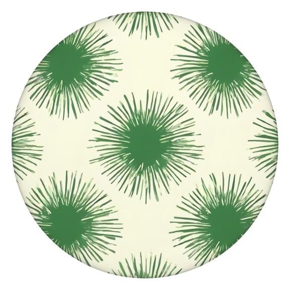 Green Tie Dye Spray Pattern Round Fitted Tablecloth with Elastic Edge,Dining Table Cover Waterproof,Outdoor Round Tablecloth for Camping,Dining,Indoor and Outdoor