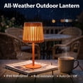 thumbnail image 5 of The Growing Ground 2 Pack Solar Table Lamps Outdoor, Modern Linear Design Decorative LED Lights, Orange, 5 of 8