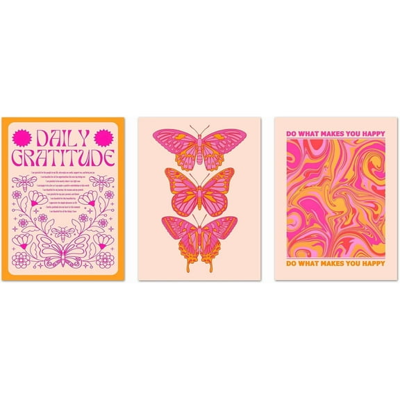 Sage Green Matisse Canvas Wall Art Poster Set of 3 - Van Gogh Floral Wall Decor Paintings, Mid Century Abstract Pictures Vintage Aesthetic Prints for Living Room Bedroom Bathroom