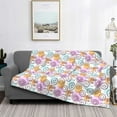 thumbnail image 2 of Yiaed Donuts and Coffee Print Blanket Throw Blanket Soft Cozy Flannel Blanket for Home Bed Sofa Couch Chair-40"x30", 2 of 6