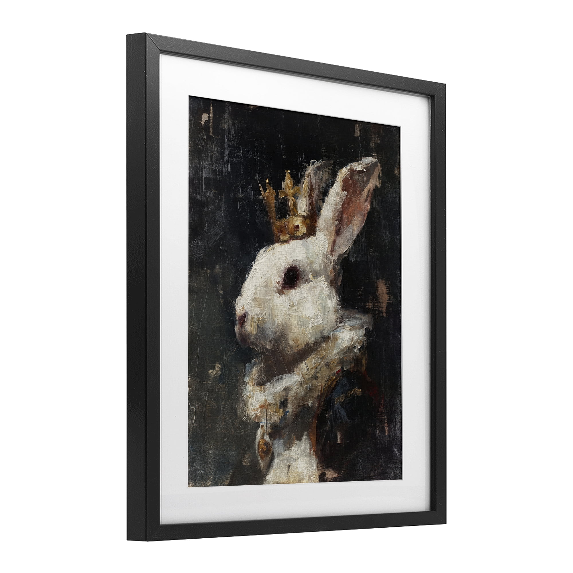 Stupell Industries Regal Monarch Rabbit Black Framed Print Under Glass, design by Svetlana Aleynikova