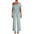 thumbnail image 3 of Secret Treasures Women's Off The Shoulder Tee and Pants Lounge Set, 2-Piece, 3 of 5
