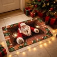 thumbnail image 4 of AURIGATE Christmas Doormat, 23.6x15.7 in Polyester Christmas Entryway Mat with Santa Design for Indoor Outdoor Home Decor, 4 of 6