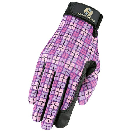 SIZE 7 HERITAGE BREATHABLE FABRIC PERFORMANCE HORSE RIDING GLOVES PINK