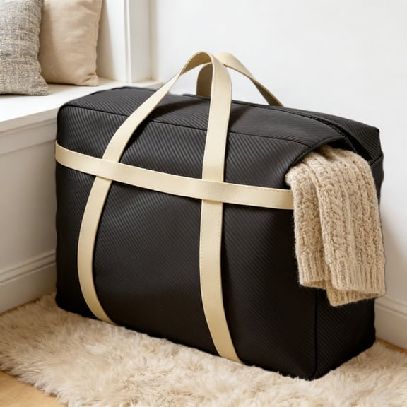 Large Capacity Travel Duffel Bag Waterproof Non-Woven Fabric with Reinforced Handles – Foldable Luggage for Travel, Moving, and Storage
