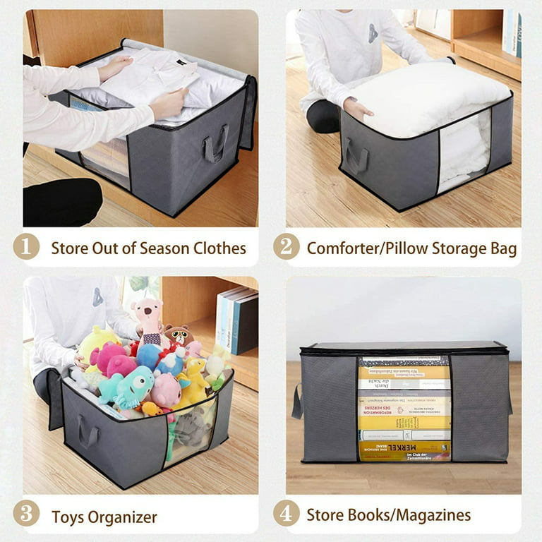 Large Storage Bags, Clothes Storage Bins Foldable Closet