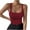 Wine, variant on JGGSPWM Women's Cute Slim Fit Ribbed Knit Tank Tops Bow Lace Camisole Summer Square Neck Sleeveless Going Out Tops Black XL