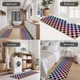 thumbnail image 5 of Gradient Color Checkered Pattern Kitchen Rugs Sets Of 3,Kitchen Runner Rugs Non Skid Washable,Decorative Kitchen Floor Mats for Kitchen,Sink,Laundry,17"x30"+ 17"x47" + 17"x59", 5 of 6