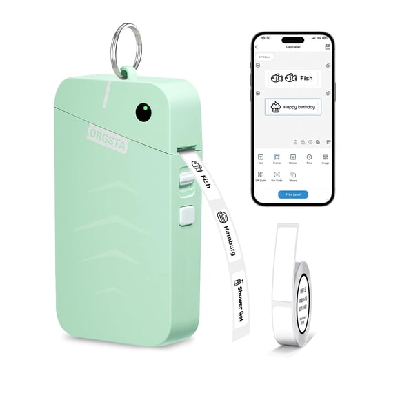 Label Maker ORGSTA S001 portátil Bluetooth con cinta verde
