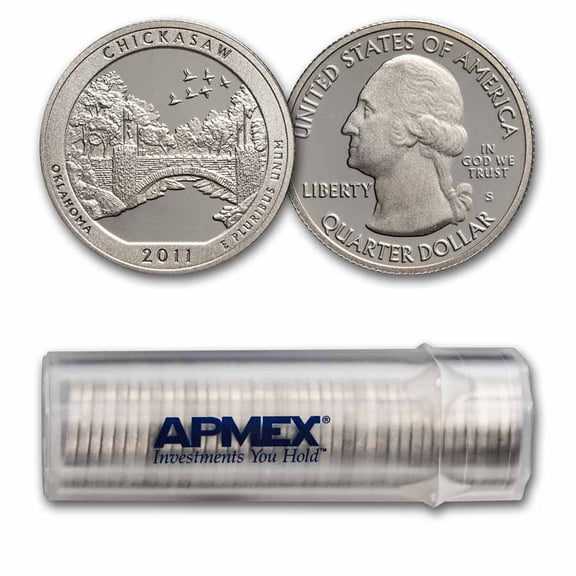 2011-S ATB Quarter Chickasaw Nat'l Proof 40-Coin Roll (Silver)