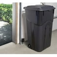 thumbnail image 7 of Set of Two 32 Gallon Outdoor Garbage Cans with Wheeled Base, Snap Lock Lid, and Durable Handles - Ideal for Backyards, Decks, and Garages, 7 of 7