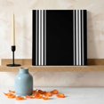 thumbnail image 3 of Ships Next Day Canvas Wall Art 10"x10", Black Striped Wood Framed Canvas Print Painting, Farmhouse Black White Stripes Ready to Hang Small Picture Wall Decor for Home Kitchen Nursery Office, 3 of 9