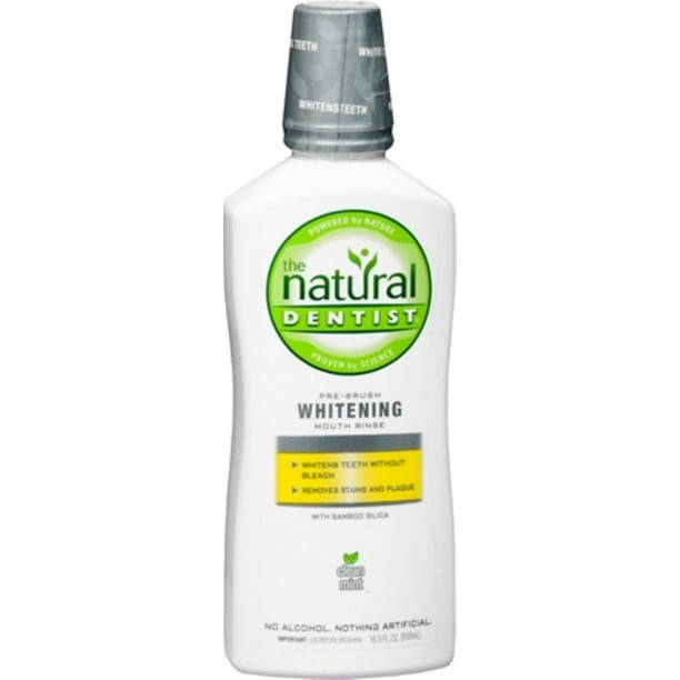 The Natural Dentist PreBrush Whitening Antigingivitis Rinse Clean Mint