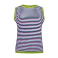 thumbnail image 3 of WREESH Womens Tank Tops Summer Casual Shirts Striped Color Block Tank Top Loose Blouses Green, 3 of 4