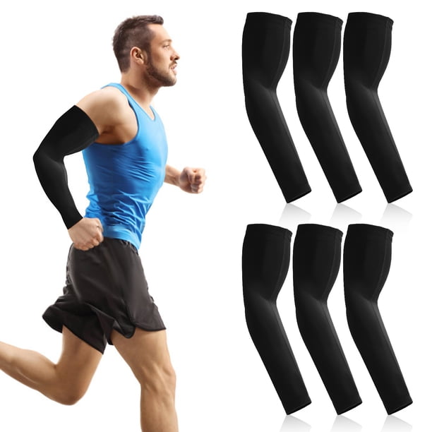 3 pares de mangas de brazo refrescantes para cubrir brazos y antebrazos, con protección solar para hombres
