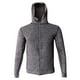 thumbnail image 2 of Chaqueta deportiva de punto de poliéster para hombre, con capucha, para otoño, para gimnasio, correr, yoga, abrigo para correr XXL, 2 of 9