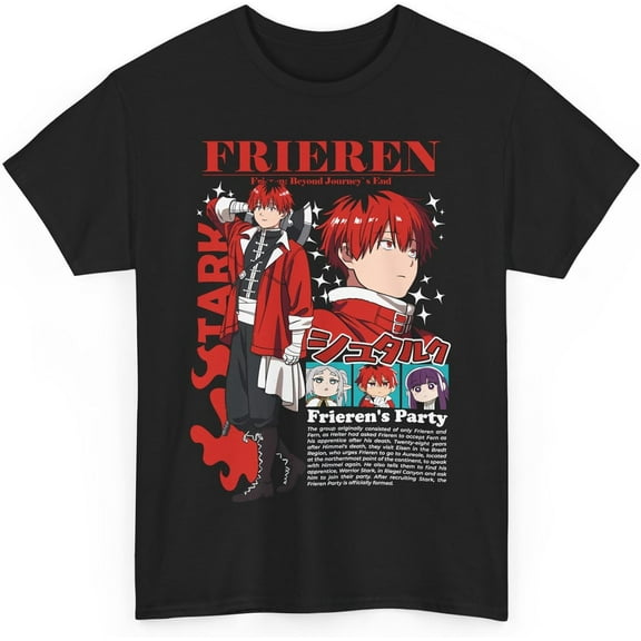 Stark Anime Sousou no Frieren Beyond Journey's End T-Shirt Anime Merch Short Sleeved T Shirt Unisex Tee