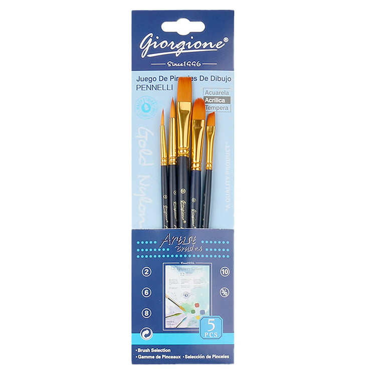 Pianpianzi Striptease Pens Pen for Cursive Writing Snow Pen Smooth Brush Paint Nylon Paint and Brushes 5X Set Bru Soft Artist, Size: One size, Blue