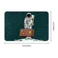 thumbnail image 3 of Bingfone Astronaut Traveler With Suitcase Door Mat 16"X24" Front Entrance Non-Slip Low Profile Washable For Entryway, 3 of 9