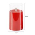 thumbnail image 5 of Lámpara de vela decorativa recargable Lámpara de escritorio sin humo para hotel (7,5 cm rojo), 5 of 5