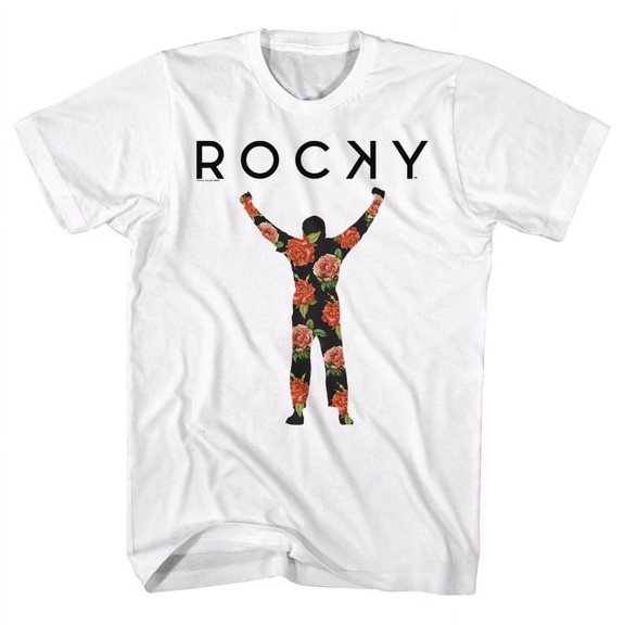 Rocky Flower 2 White Adult T-Shirt 4Xl