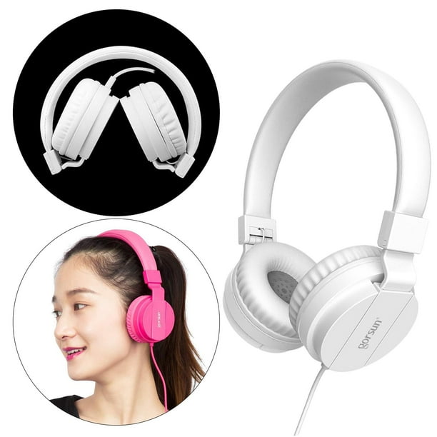Auricures para colocar sobre oreja con cable de 3,5 mm para teléfono MP4 Monitor de estudio Ligero para monitorear grabac en casa mientr bnco