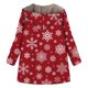thumbnail image 3 of Top de Abrigo de Invierno de Navidad Para Mujer Blusa de Chaqueta Con Cremallera de Bolsillo Con Cordón de Colorblock de Manga Larga Con Capucha Odeerbi  ODB193995, 3 of 3