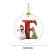 thumbnail image 2 of HomeDM 26 Letter Ornaments, Acrylic Hanging Alphabet Pendant for Xmas Wreaths, Letter F, Christmas Tree Party Home Decorations, 2 of 5