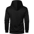 thumbnail image 3 of AIR-Mens Sweat à Capuche Décontracté Demi-Zip Imprimé avec Poche, 3 of 4