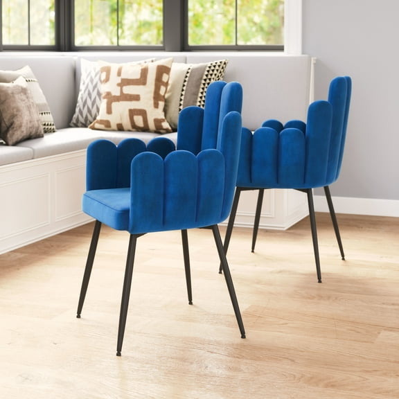 Noosa Dining Chair Navy Blue Dining Chair, Modern Style, Soft and smooth velvet fabric, Plywood, Indoor Dining