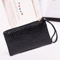 thumbnail image 4 of Coofit Crocodile Wristlet Purse Fashion Faux Leather Zip Wristlet Wallet Clutch Wallet for Women, 4 of 10