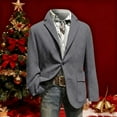 thumbnail image 2 of Lumeqa Men's Christmas Blazer Vintage Holiday Corduroy Suit Jacket Slim Fit Fashion Casual Sport Coat Trendy Winter Colthes, 2 of 5