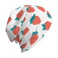 thumbnail image 6 of Naloa Strawberries Soft Beanie Hat, Knit Beanie Daily Beanie in Fine Knit for Women Men Winter Travel, Outdoor, 6 of 7