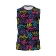 thumbnail image 6 of Picia Graffiti Art mens Cotton Tank Undershirts , Moisture-wicking Ribbed Tanks, Lightweight Cotton Tank Undershirts-Large, 6 of 8