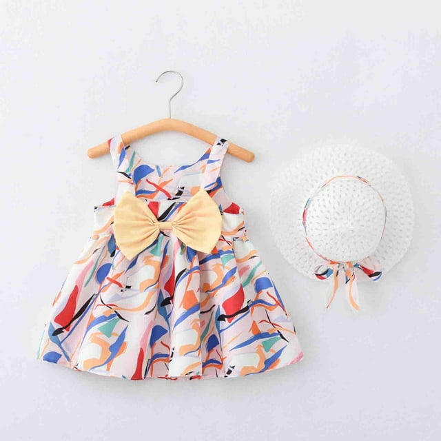 Robe Fille Tout-Petit Robe Mignonne Robe d'Anniversaire Fille Robe Fantaisie Fille Vêtements 18-24 Mois