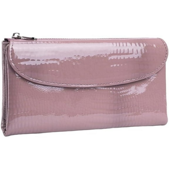 Genuine Leather Wallet for Women Long Trifold Phone Wallet Credit Card Holder Purse Clutch