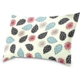 thumbnail image 4 of Flower Doodles Velvet Oblong Lumbar Plush Throw Pillow Cover/Shams Cushion Case - 20x26in - Decorative Invisible Zipper Design for Couch Sofa Pillowcase Only, 4 of 7