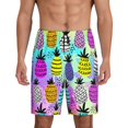 thumbnail image 2 of Picia Graffiti Pineapples Pajama Shorts for Men, Men's Pajama Bottoms, Sleepwear,Short Pajama Pants-X-Large, 2 of 9