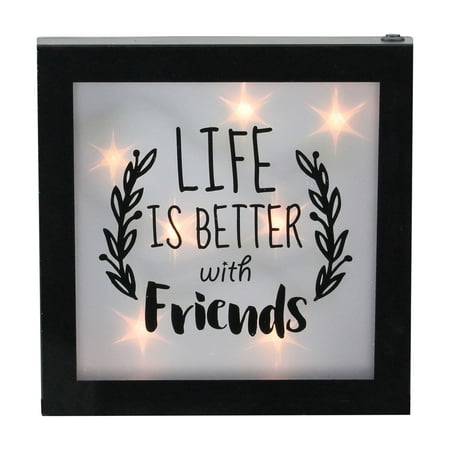 Northlight Battery Operated Life Is Better With Friends Framed Light Box