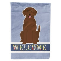 Carolines Treasures BB5637CHF Chocolate Labrador Welcome Flag Canvas House Size