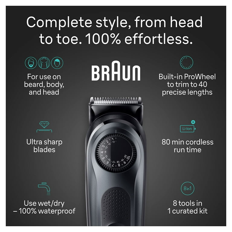 Braun All-in-One Style Kit Series 5 5471, 8-in-1 Trimmer for Men