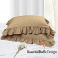 thumbnail image 5 of HNB Store Pillow cases Premium 600TC | Luxury Soft Egyptian Cotton Pillow Case | Queen 20x30" inch | 2 Pieces Pillow Case | Taupe Ruffled, 5 of 8