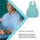 thumbnail image 4 of Vogacara Babero para adultos a la moda, protector de ropa impermeable, delantal para personas mayores a la hora de comer masajeadores Azul/sin bolsillo Vogacara CE013521-04, 4 of 6