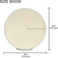 thumbnail image 3 of Coolnut 60" Beige Cream Solid Color Round Tablecloth, Waterproof Spillproof Polyester Fabric Table Cover with Zipper Umbrella Hole for Outdoor Patio Garden Dining Party, 3 of 7
