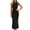 Black, variant on Sleeveless Floral Midi Dresses For Women Round Neck Bodycon Sundress Casual Summer Elegant Party Wedding Guest Dress