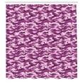 thumbnail image 3 of Ambesonne Fuchsia Shower Curtain, Exotic Camouflage Pattern, 69"Wx75"L, Pale Pink and Fuchsia, 3 of 5